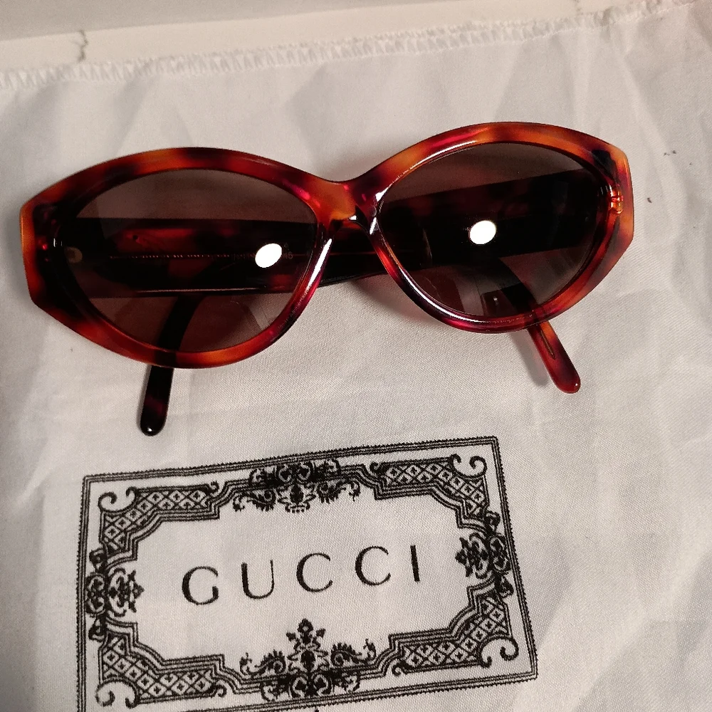 GUCCI GG Side Logo Tortoiseshell Pattern Sunglasses GG - Picture 10 of 10